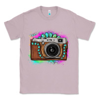 Lilac tie dye gemstone vintage camera Classic Tee - FaDigitalArtStudio