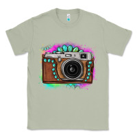 Matcha tie dye gemstone vintage camera Classic Tee - FaDigitalArtStudio