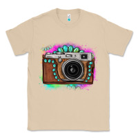 Mushroom tie dye gemstone vintage camera Classic Tee - FaDigitalArtStudio