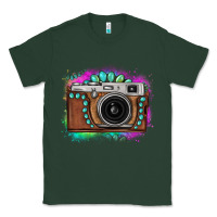 Sports Green tie dye gemstone vintage camera Classic Tee - FaDigitalArtStudio