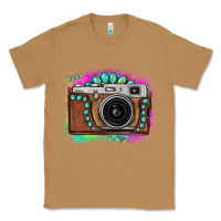 Toasted Coconut tie dye gemstone vintage camera Classic Tee - FaDigitalArtStudio