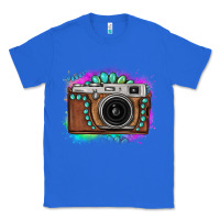 True Royal tie dye gemstone vintage camera Classic Tee - FaDigitalArtStudio