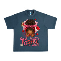 Midnight Navy cupid's favorite postal worker afro messy bun Urban Heavy Tee - texasbilliewilder