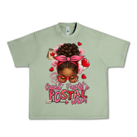 Oil Green cupid's favorite postal worker afro messy bun Urban Heavy Tee - texasbilliewilder