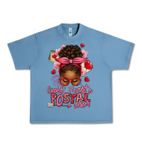 Pebble Blue cupid's favorite postal worker afro messy bun Urban Heavy Tee - texasbilliewilder