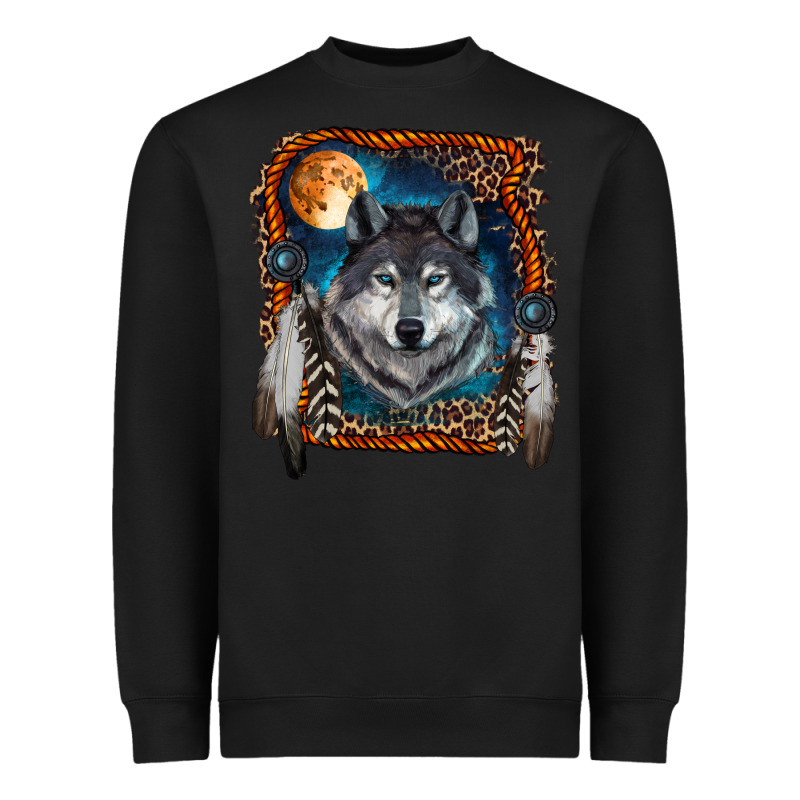 Wolf And Feathers Heavyweight Sweatshirt by RanaPortraitStore | Teevron