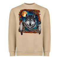 Mushroom Wolf And Feathers Heavyweight Sweatshirt - RanaPortraitStore