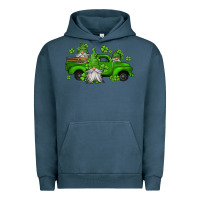 Pigment Midnight Navy st patrick's gnomes farm truck Urban Hoodie - Jasminsmagicworld