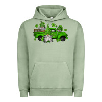 Pigment Oil Green st patrick's gnomes farm truck Urban Hoodie - Jasminsmagicworld