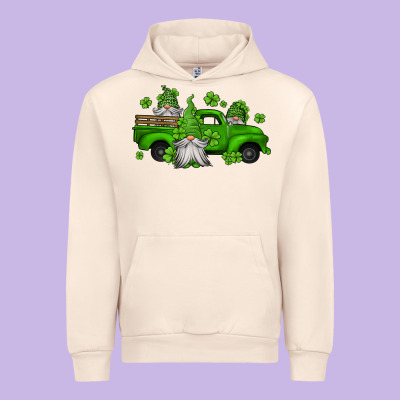 St Patrick's Gnomes Farm Truck Urban Hoodie Designed By Jasminsmagicworld