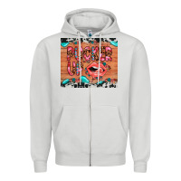 Dove Grey pucker up Zipper Hoodie - JahusDesignShop