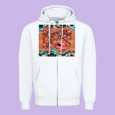 Pucker Up Zipper Hoodie Designed By Jahusdesignshop