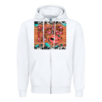 White pucker up Zipper Hoodie - JahusDesignShop