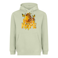 Matcha hope yellowribbonchildhood cancer nails Heavyweight Hoodie - NancyCooperArtShop