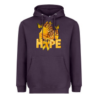 Plum hope yellowribbonchildhood cancer nails Heavyweight Hoodie - NancyCooperArtShop