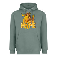 Sage hope yellowribbonchildhood cancer nails Heavyweight Hoodie - NancyCooperArtShop
