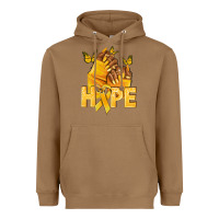 Toasted Coconut hope yellowribbonchildhood cancer nails Heavyweight Hoodie - NancyCooperArtShop