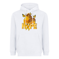 White hope yellowribbonchildhood cancer nails Heavyweight Hoodie - NancyCooperArtShop