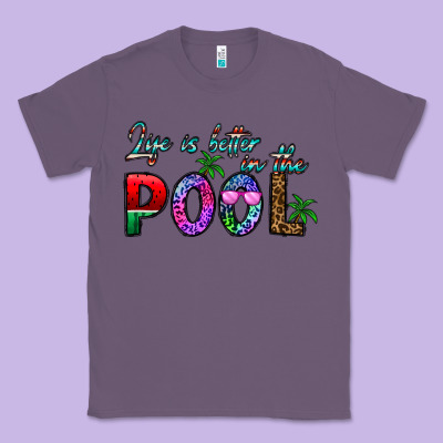 Life Is Better İn The Pool Classic Tee Designed By Cowhidedigitalart