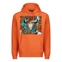 Carrot Western with bull skull Premium Hoodie - NancyCooperArtShop
