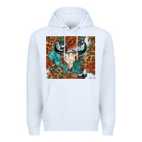 White Western with bull skull Premium Hoodie - NancyCooperArtShop