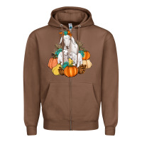 Chestnut Goat family fall pumpkins gemstone Zipper Hoodie - Artiststas