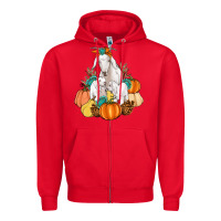 Red Goat family fall pumpkins gemstone Zipper Hoodie - Artiststas