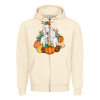 Sandshell Goat family fall pumpkins gemstone Zipper Hoodie - Artiststas