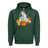 Sports Green Goat family fall pumpkins gemstone Zipper Hoodie - Artiststas