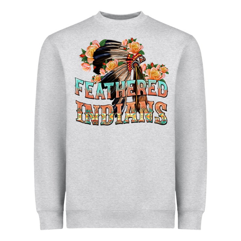 Feathered Indians Heavyweight Sweatshirt by texasbilliewilder | Teevron