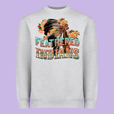Feathered Indians Heavyweight Sweatshirt Designed By Texasbilliewilder