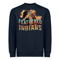 Navy feathered indians Heavyweight Sweatshirt - texasbilliewilder