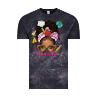 Cloud Black afro messy bun teacherlife Vintage Tee - texasbilliewilder