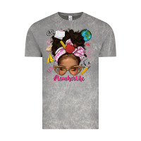 Cloud Rock afro messy bun teacherlife Vintage Tee - texasbilliewilder