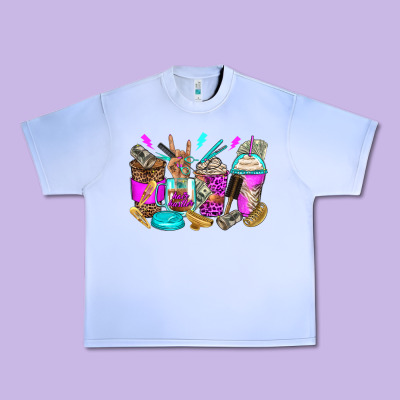 Hair Hustler Coffee Cups Urban Heavy Tee Designed By Zillion Design Studio