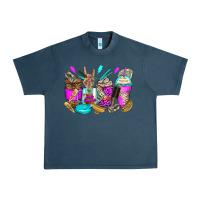Midnight Navy hair hustler coffee cups Urban Heavy Tee - Zillion Design Studio
