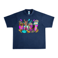Navy hair hustler coffee cups Urban Heavy Tee - Zillion Design Studio