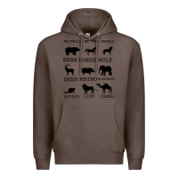 Coffee Anımals Of The World Premium Hoodie - Bettercallsaul