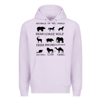 Lilac Anımals Of The World Premium Hoodie - Bettercallsaul