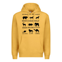Mustard Anımals Of The World Premium Hoodie - Bettercallsaul