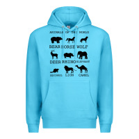 Ocean Blue Anımals Of The World Premium Hoodie - Bettercallsaul