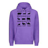 Purple Anımals Of The World Premium Hoodie - Bettercallsaul