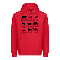 Red Anımals Of The World Premium Hoodie - Bettercallsaul