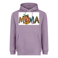 Lavender Western Cow Red Angus Mama Heavyweight Hoodie - LillyAllenDesigns