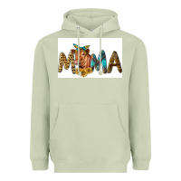 Matcha Western Cow Red Angus Mama Heavyweight Hoodie - LillyAllenDesigns