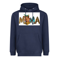 Navy Western Cow Red Angus Mama Heavyweight Hoodie - LillyAllenDesigns