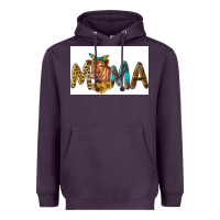 Plum Western Cow Red Angus Mama Heavyweight Hoodie - LillyAllenDesigns