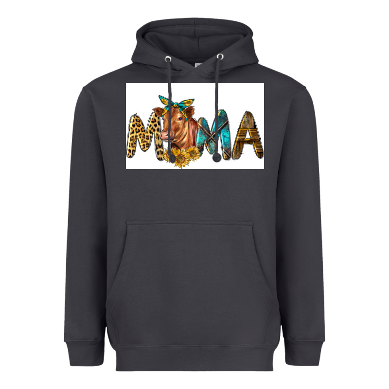 Western Cow Red Angus Mama Heavyweight Hoodie by LillyAllenDesigns | Teevron