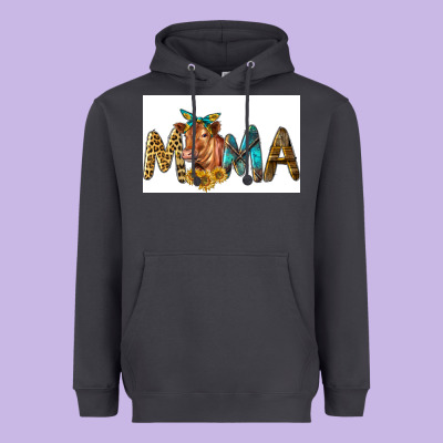 Western Cow Red Angus Mama Heavyweight Hoodie Designed By Lillyallendesigns