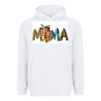 White Western Cow Red Angus Mama Heavyweight Hoodie - LillyAllenDesigns